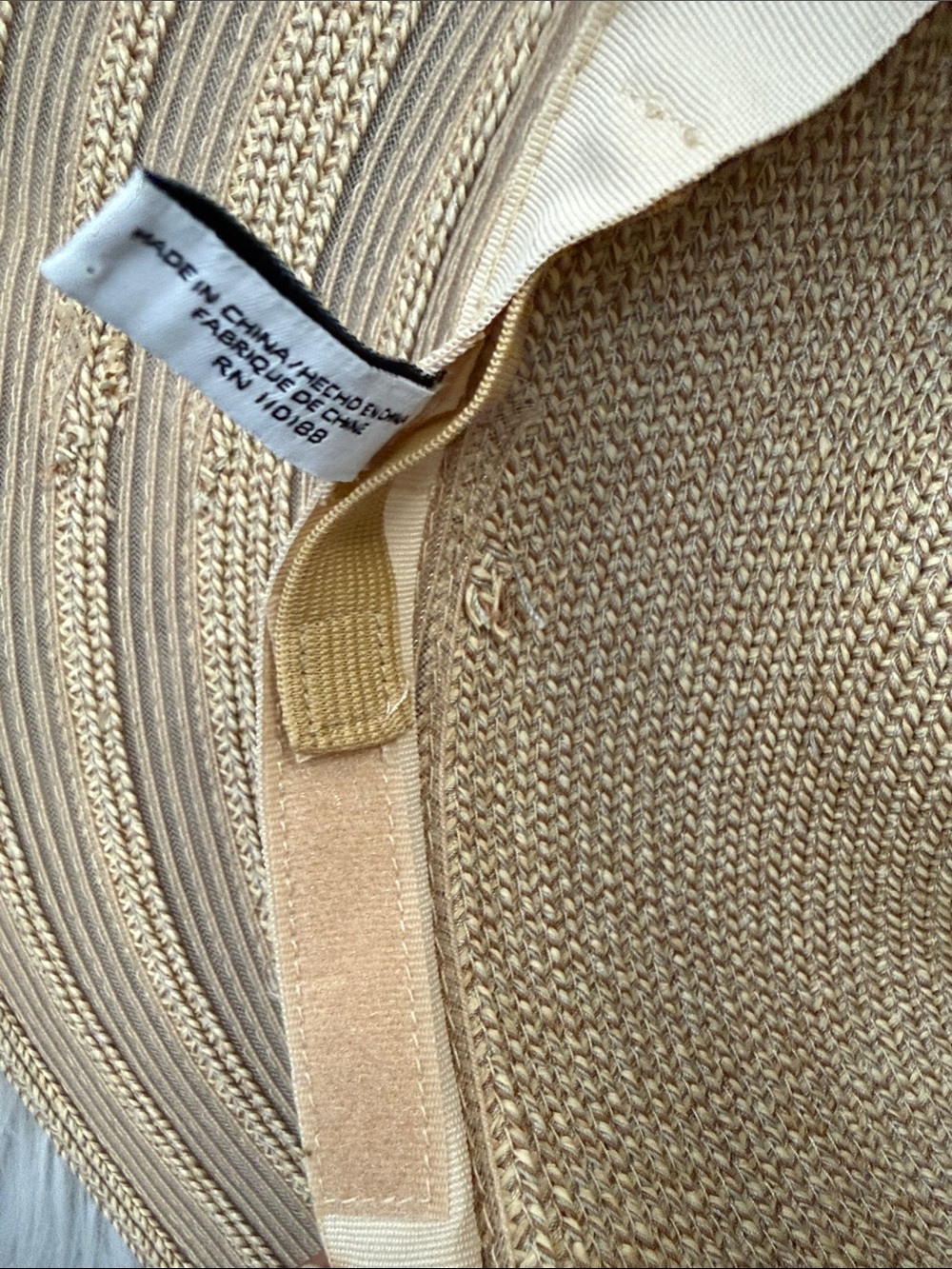 Nine West Cream Wide Floppy Brim Straw Sun Hat - Picture 6 of 15